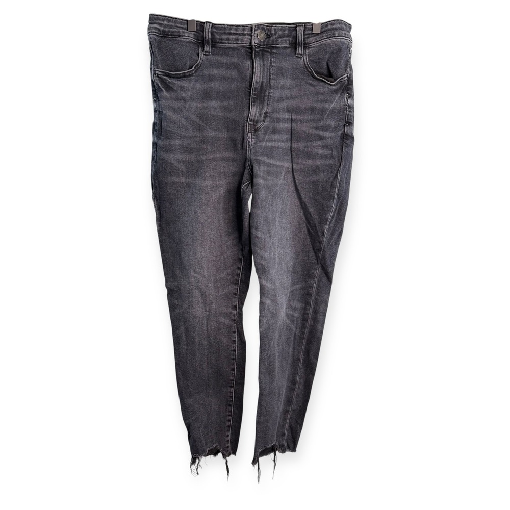 American Eagle Super‎ Hi-Rise Black Stretch Jeggings Size 14 Short